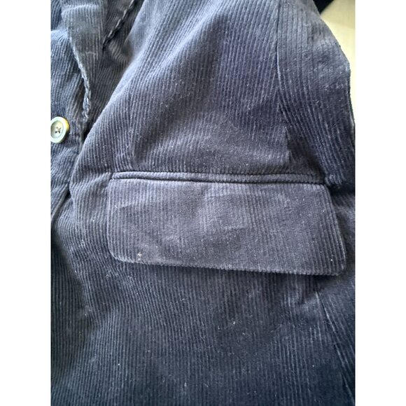 Boden Navy Blue Corduroy Lined Blazer Jacket Women’s US 12R Cotton Academia - Picture 12 of 13